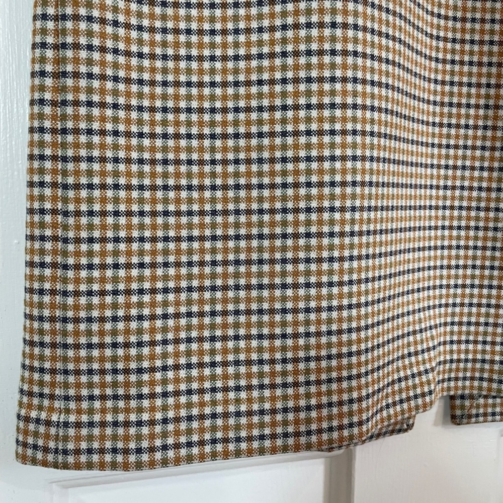 Rosetta Getty Size Small Maxi Skirt Brown Plaid Check High Waist Back Slit - Picture 2 of 6